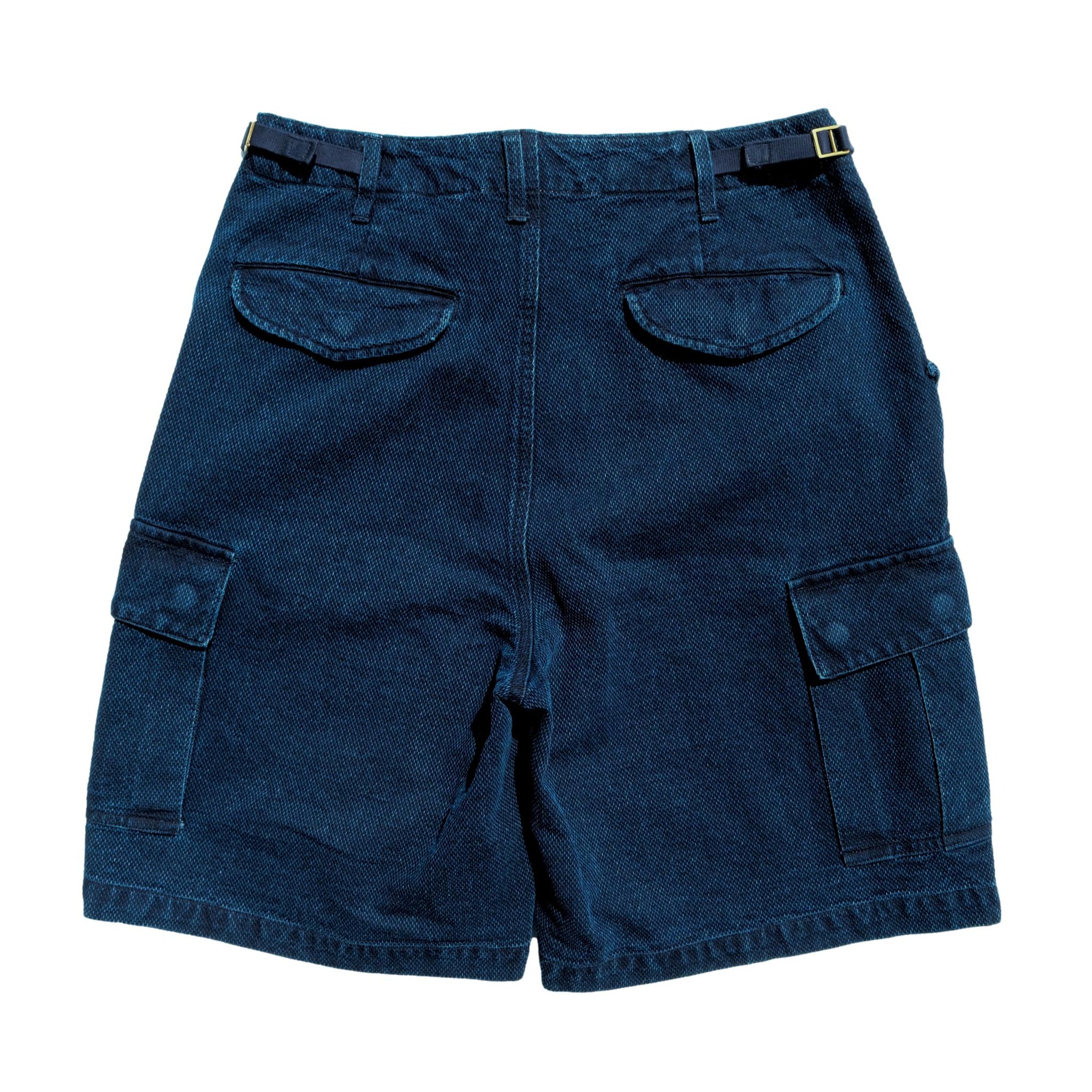 Soundman "Eldred" Indigo Sashiko Cargo Shorts - Okayama Denim