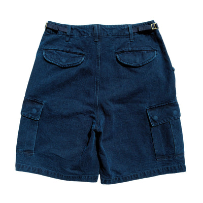 Soundman "Eldred" Indigo Sashiko Cargo Shorts - Okayama Denim