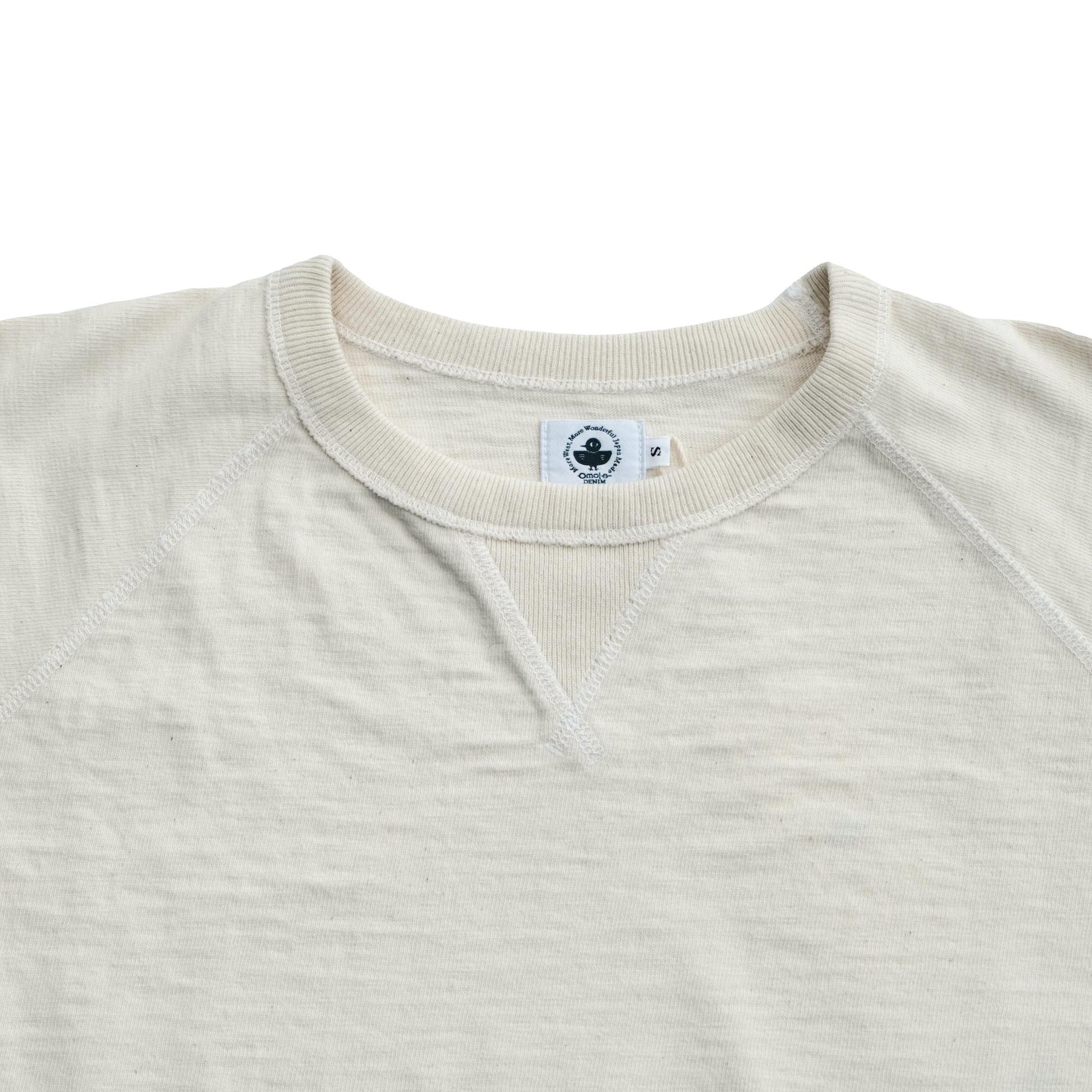 Omoto Denim Heavy Gauge Nep Tee (Natural) - Okayama Denim