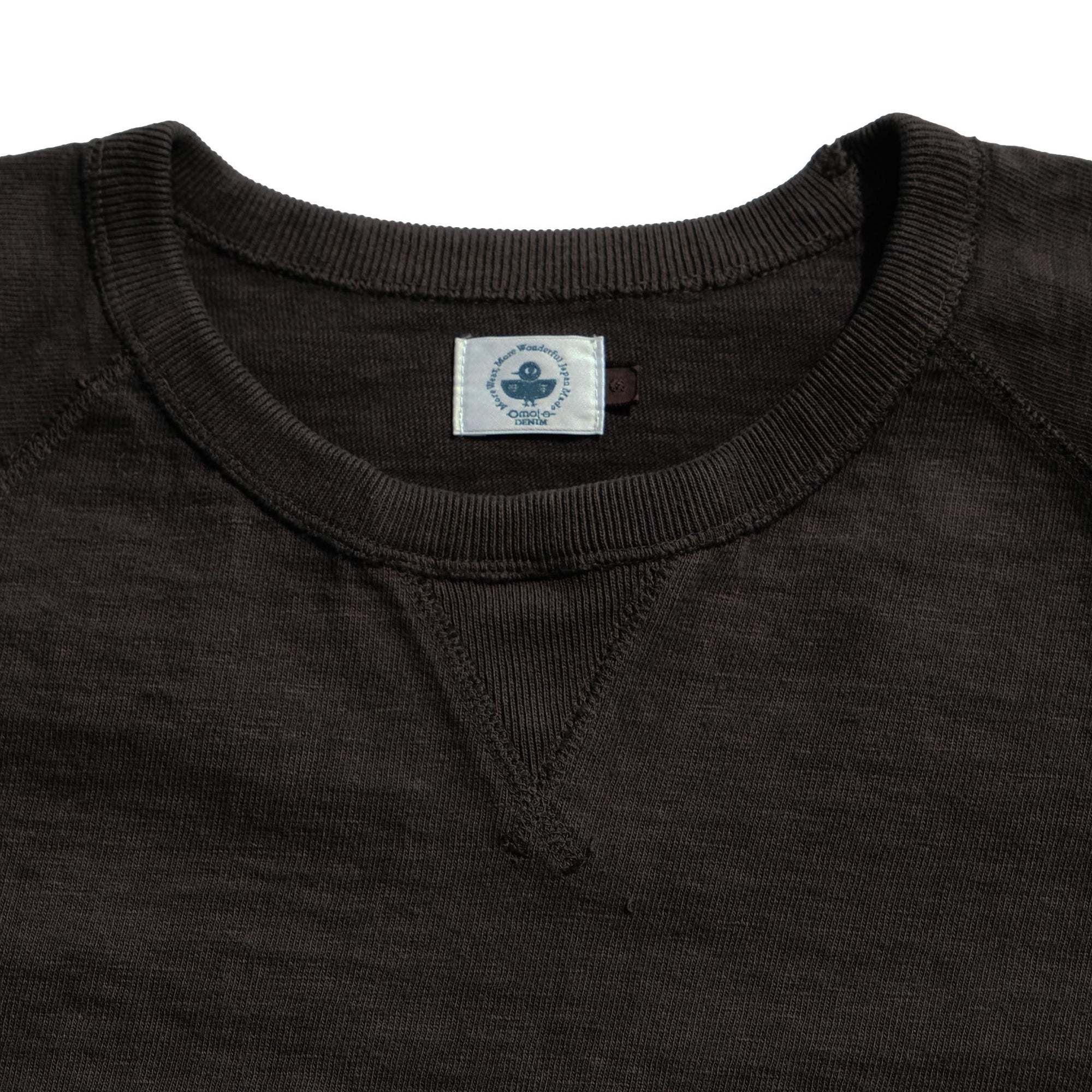 Omoto Denim Heavy Gauge Nep Tee (Charcoal) - Okayama Denim