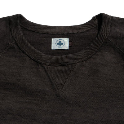 Omoto Denim Heavy Gauge Nep Tee (Charcoal) - Okayama Denim