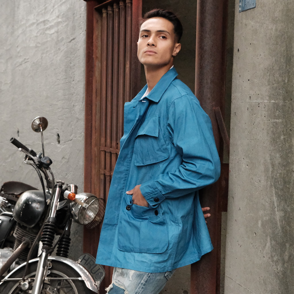 Studio D'Artisan "Awa-Ai" Natural Indigo Fatigue Jacket