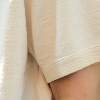 Omoto Denim Heavy Gauge Nep Tee (Natural) - Okayama Denim