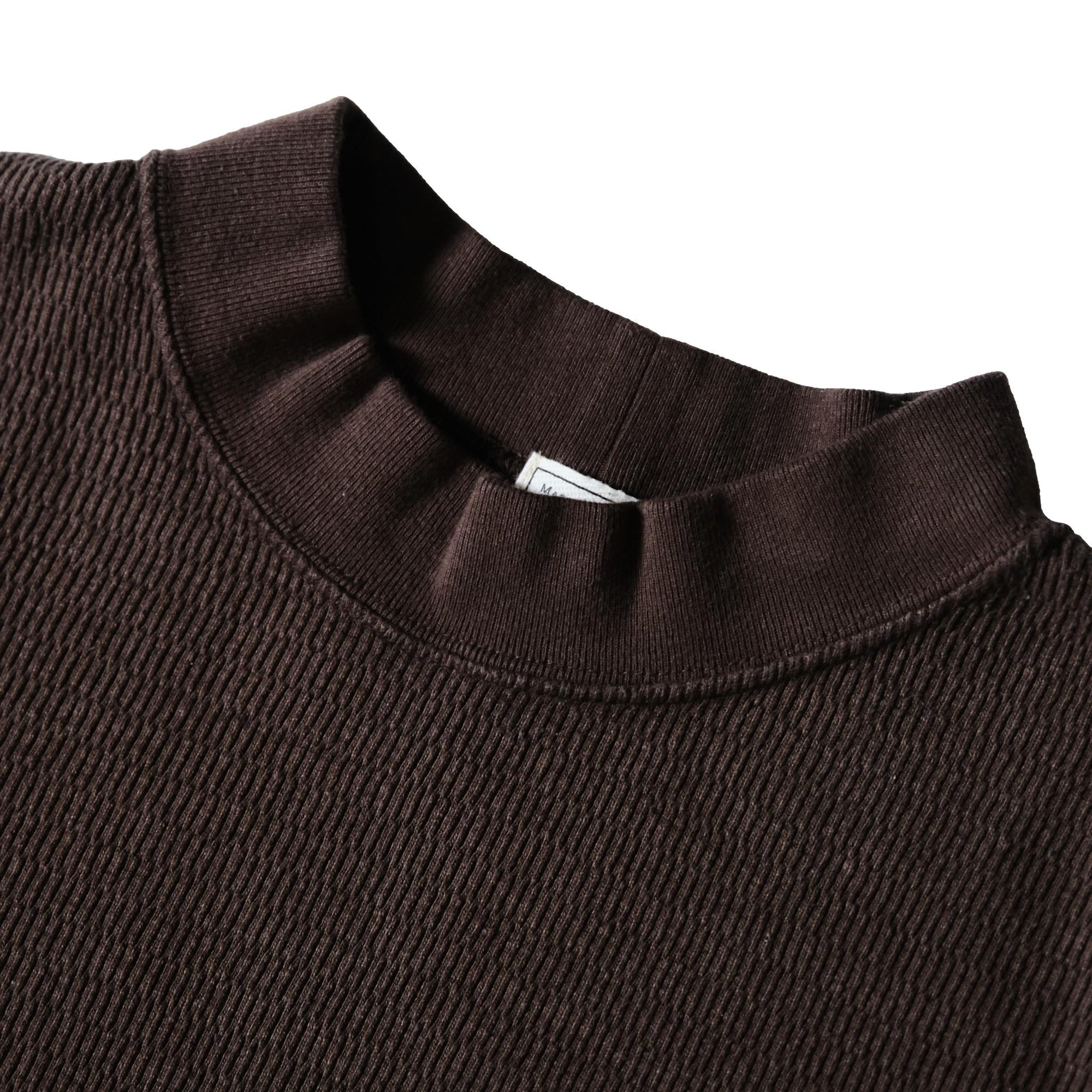 Loop & Weft Supima Long Honeycomb Mock Neck Thermal (Brown)