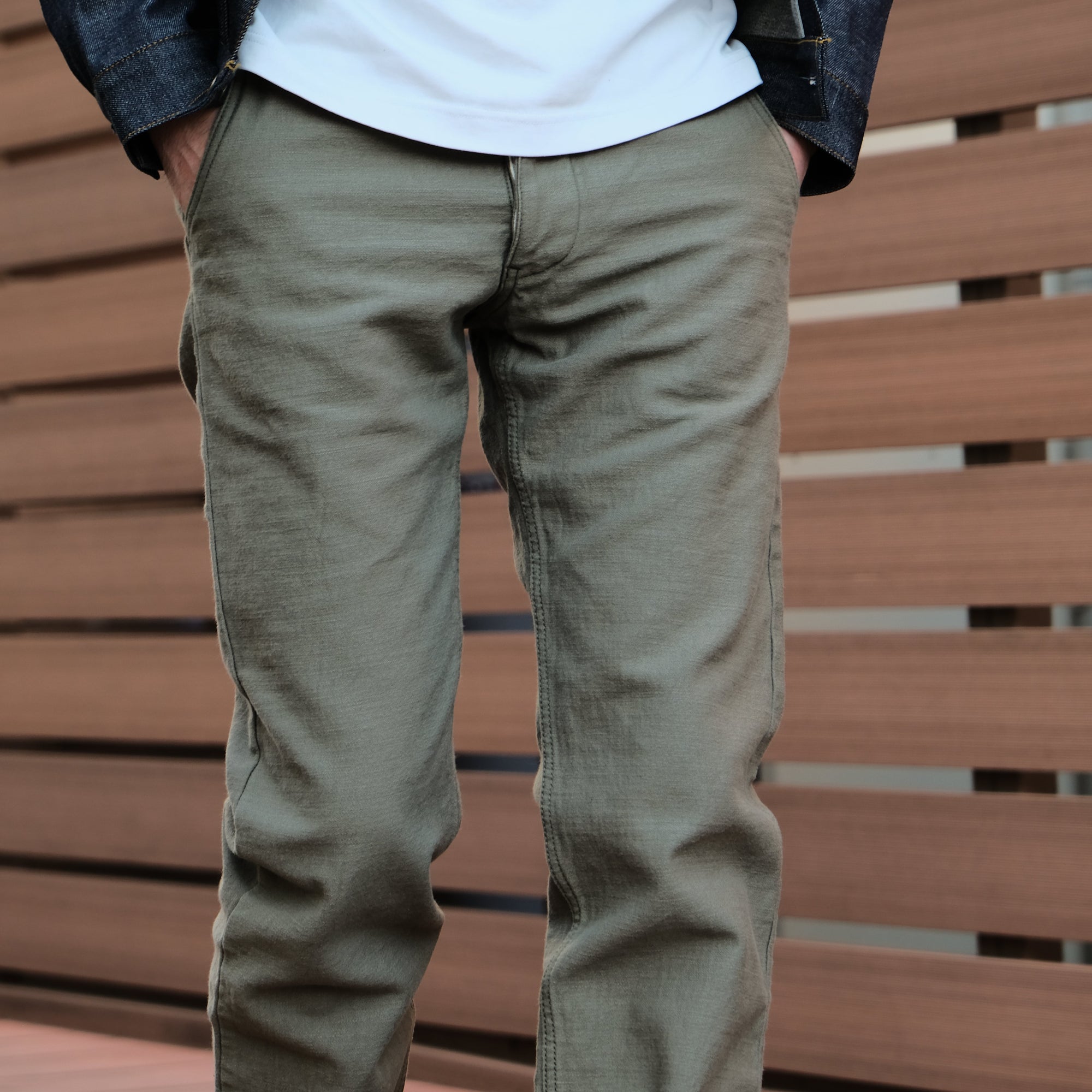 Samurai Jeans SJ42BP 15oz. Heavy Back Satin Selvedge Trousers - Okayama Denim