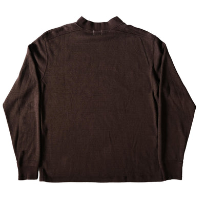 Loop & Weft Supima Long Honeycomb Mock Neck Thermal (Brown)