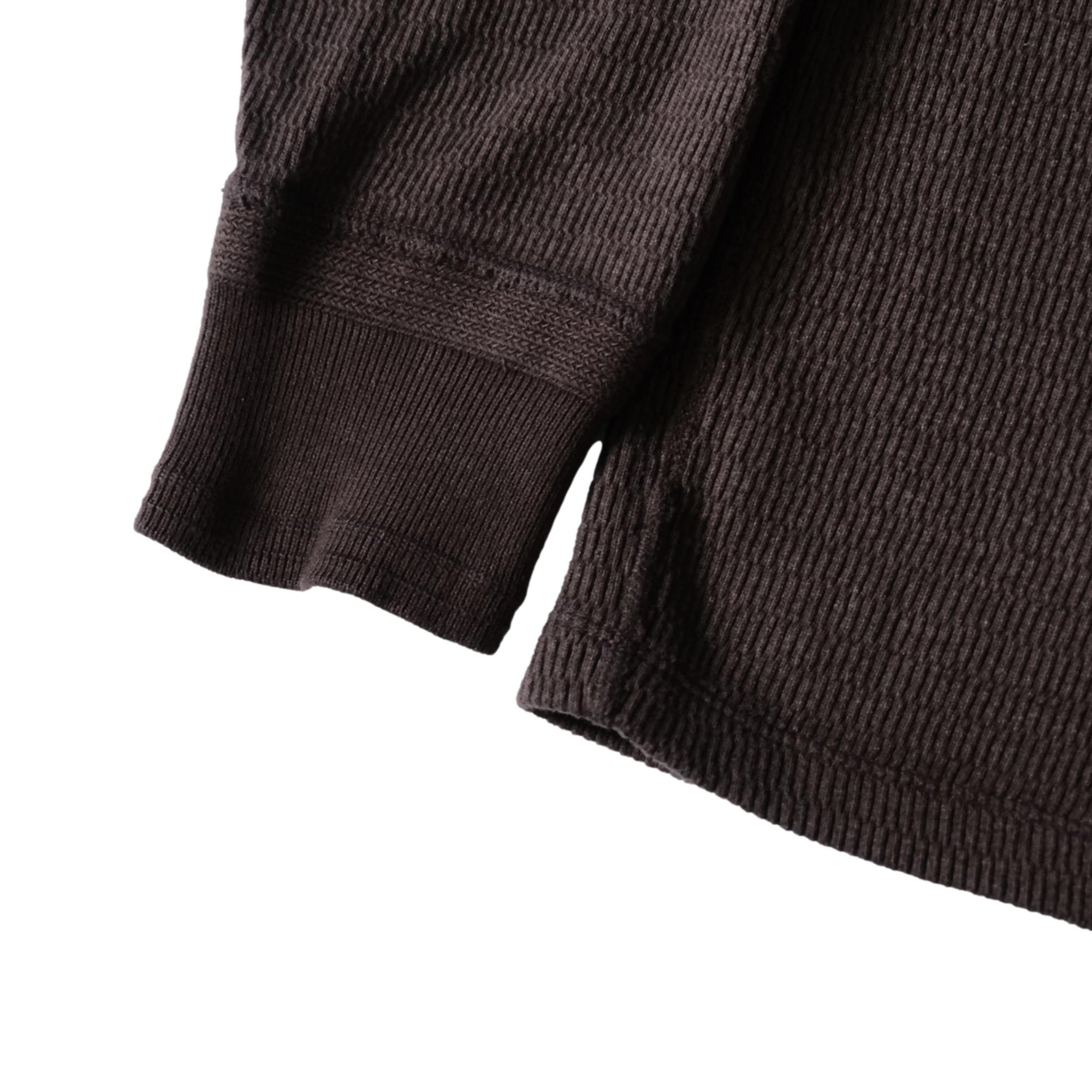 Loop & Weft Supima Long Honeycomb Mock Neck Thermal (Brown)