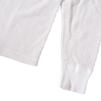 Loop & Weft Supima Long Honeycomb Crewneck Thermal (Ivory)