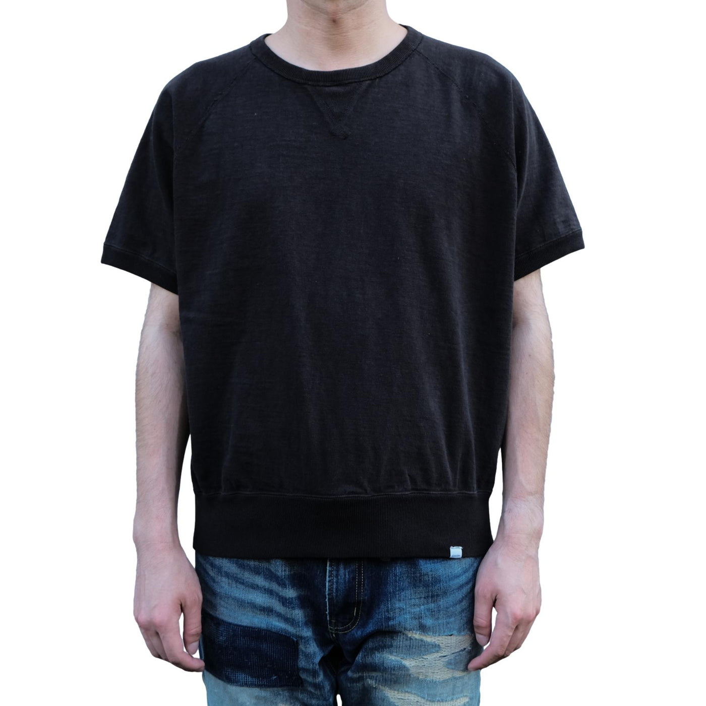 Omoto Denim Heavy Gauge Nep Tee (Charcoal)