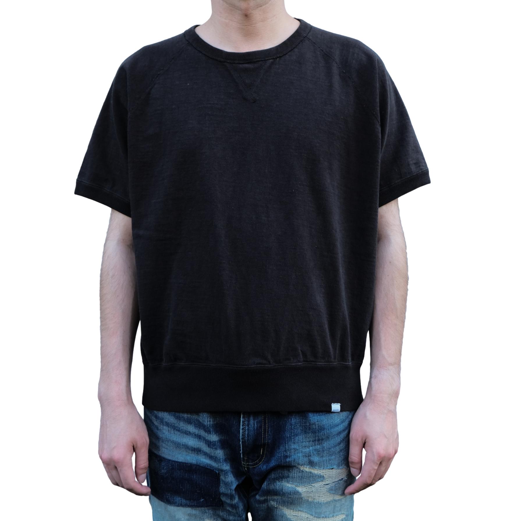 Omoto Denim Heavy Gauge Nep Tee (Charcoal) - Okayama Denim