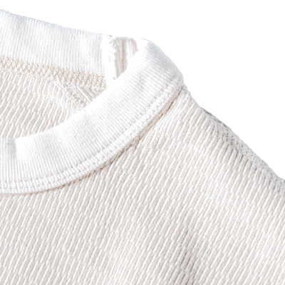 Loop & Weft Supima Long Honeycomb Crewneck Thermal (Ivory)
