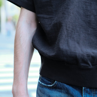 Omoto Denim Heavy Gauge Nep Tee (Charcoal) - Okayama Denim