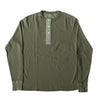 Loop & Weft Supima Long Honeycomb Thermal Henley (Olive)