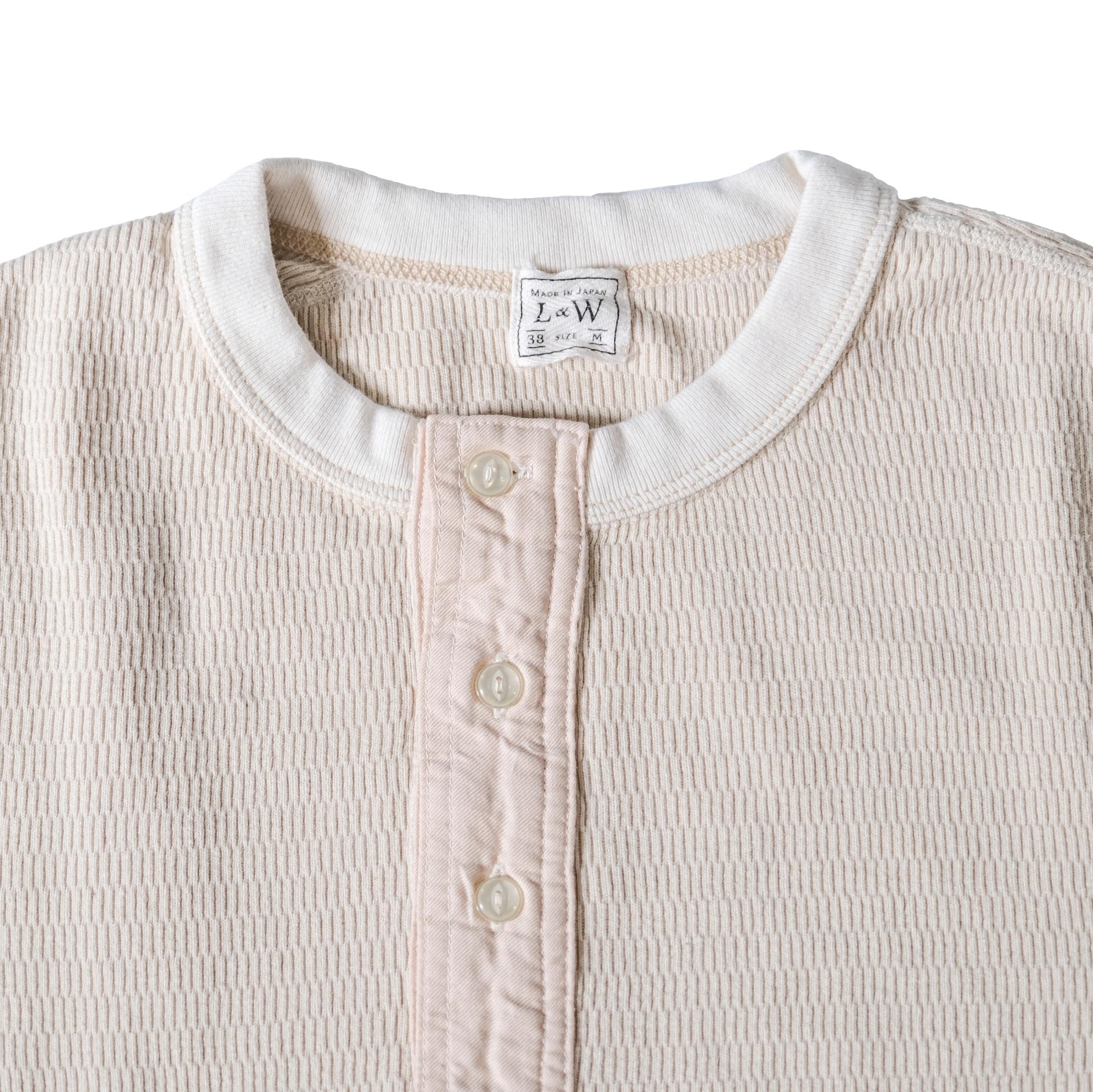 Loop & Weft Supima Long Honeycomb Thermal Henley (Ivory)