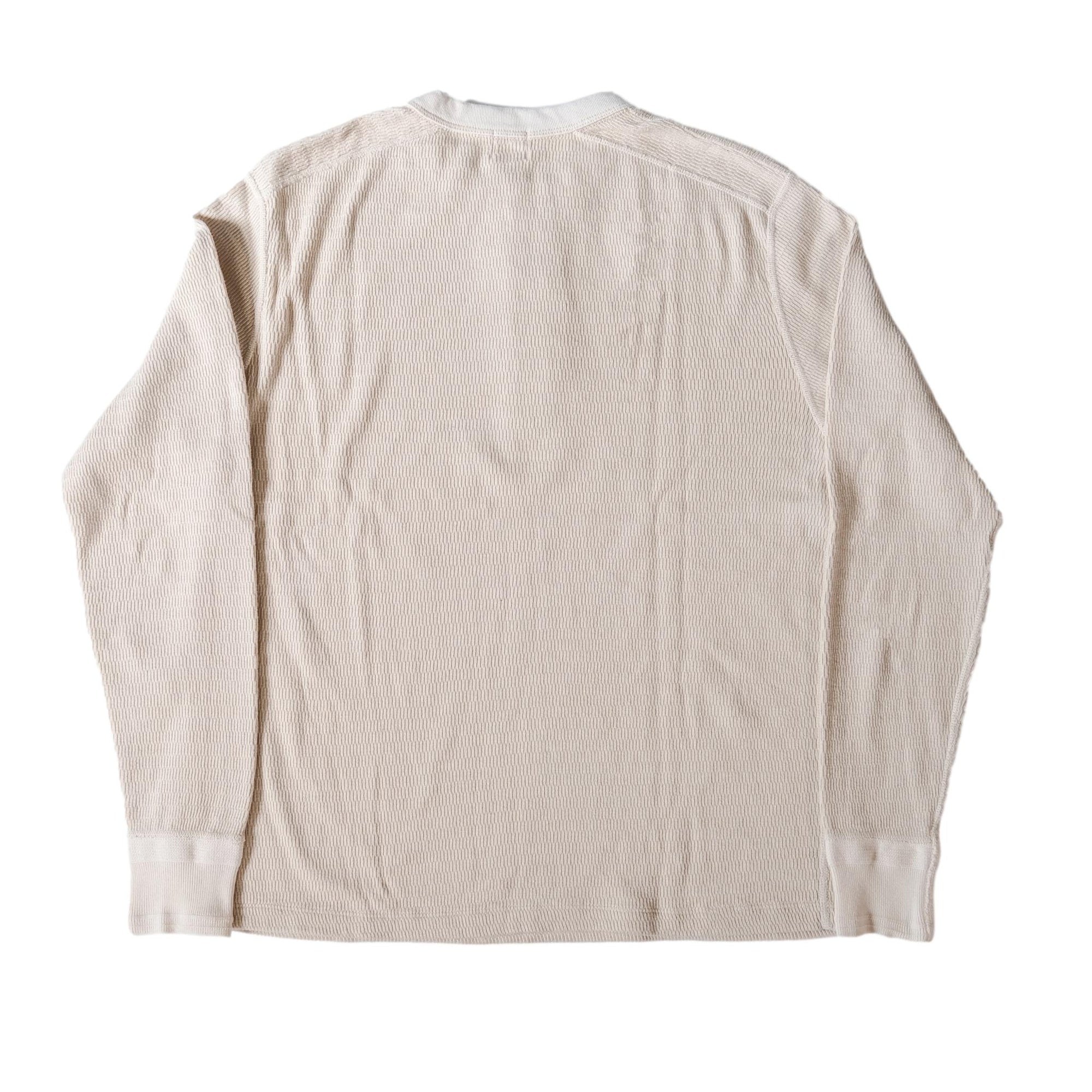 Loop & Weft Supima Long Honeycomb Thermal Henley (Ivory)
