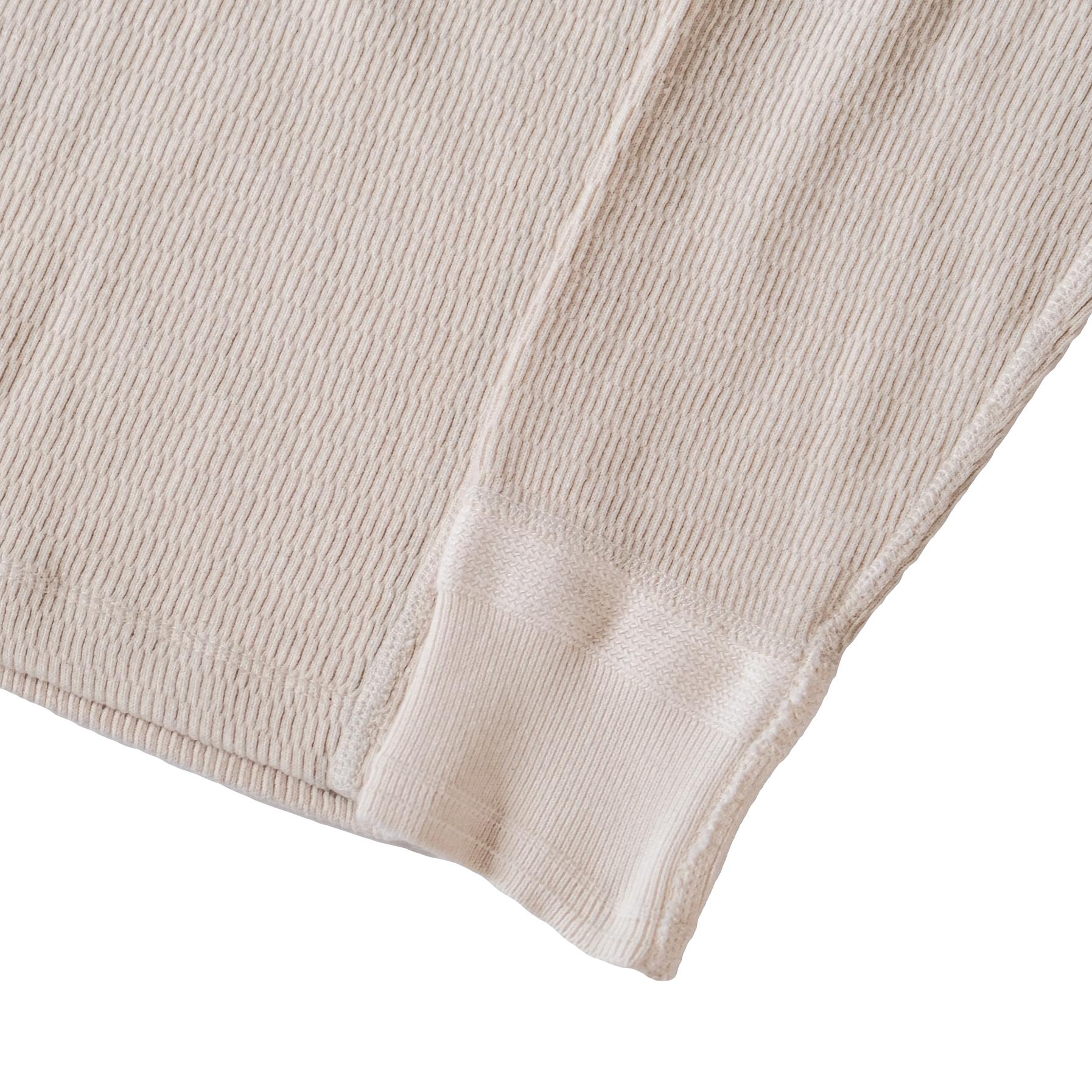 Loop & Weft Supima Long Honeycomb Thermal Henley (Ivory)