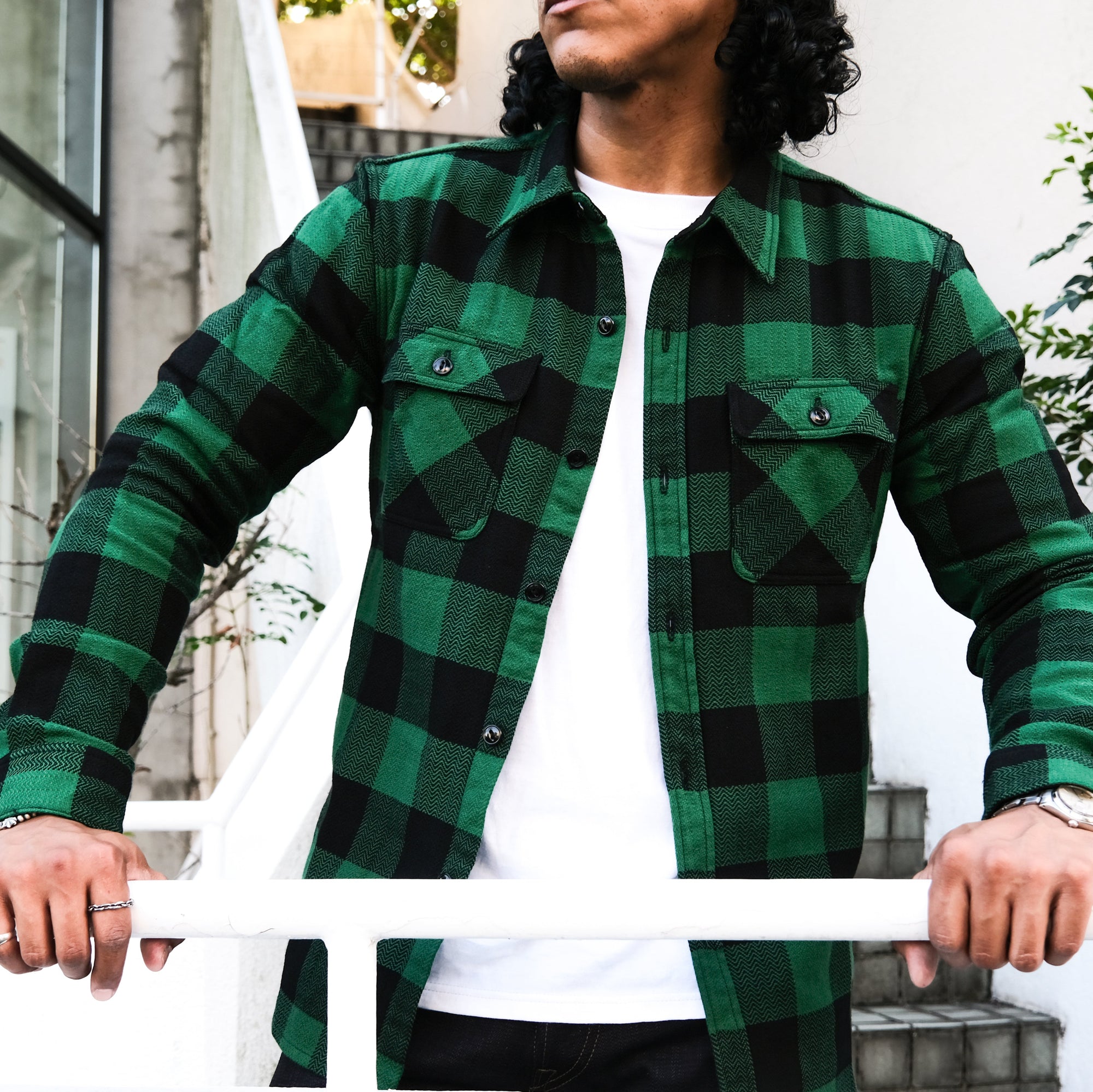 The Flat Head Block Check Flannel Shirt