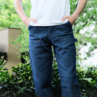 Okayama Denim Heavyweight Indigo Selvedge Sashiko Double Knee Painter Pants - Okayama Denim