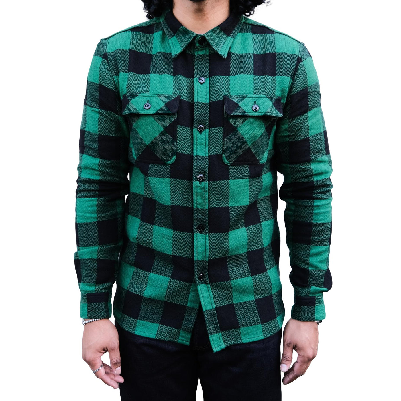 The Flat Head Block Check Flannel Shirt