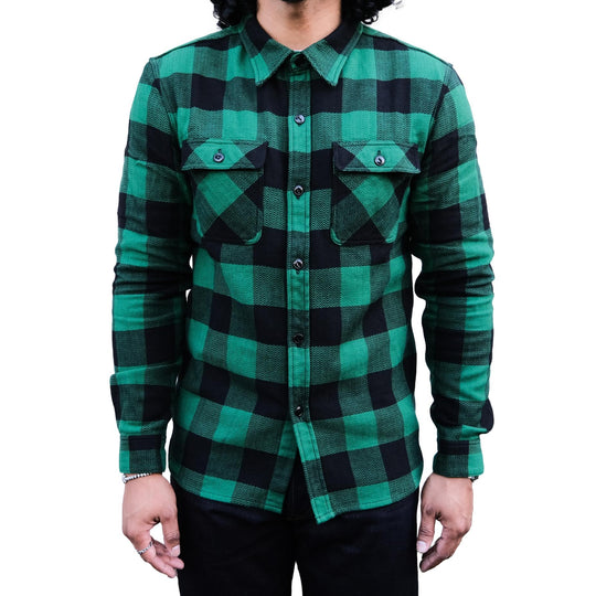 The Flat Head Block Check Flannel Shirt