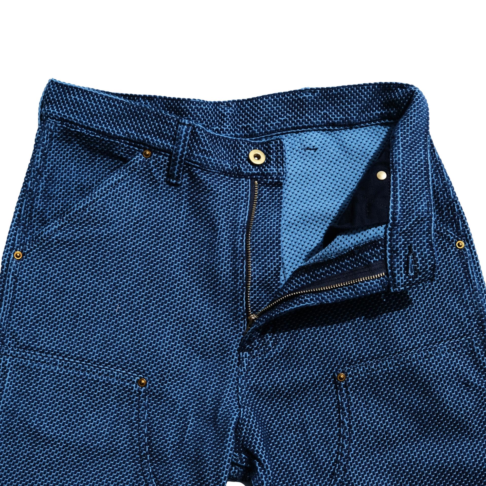 Okayama Denim Heavyweight Indigo Selvedge Sashiko Double Knee Painter Pants - Okayama Denim