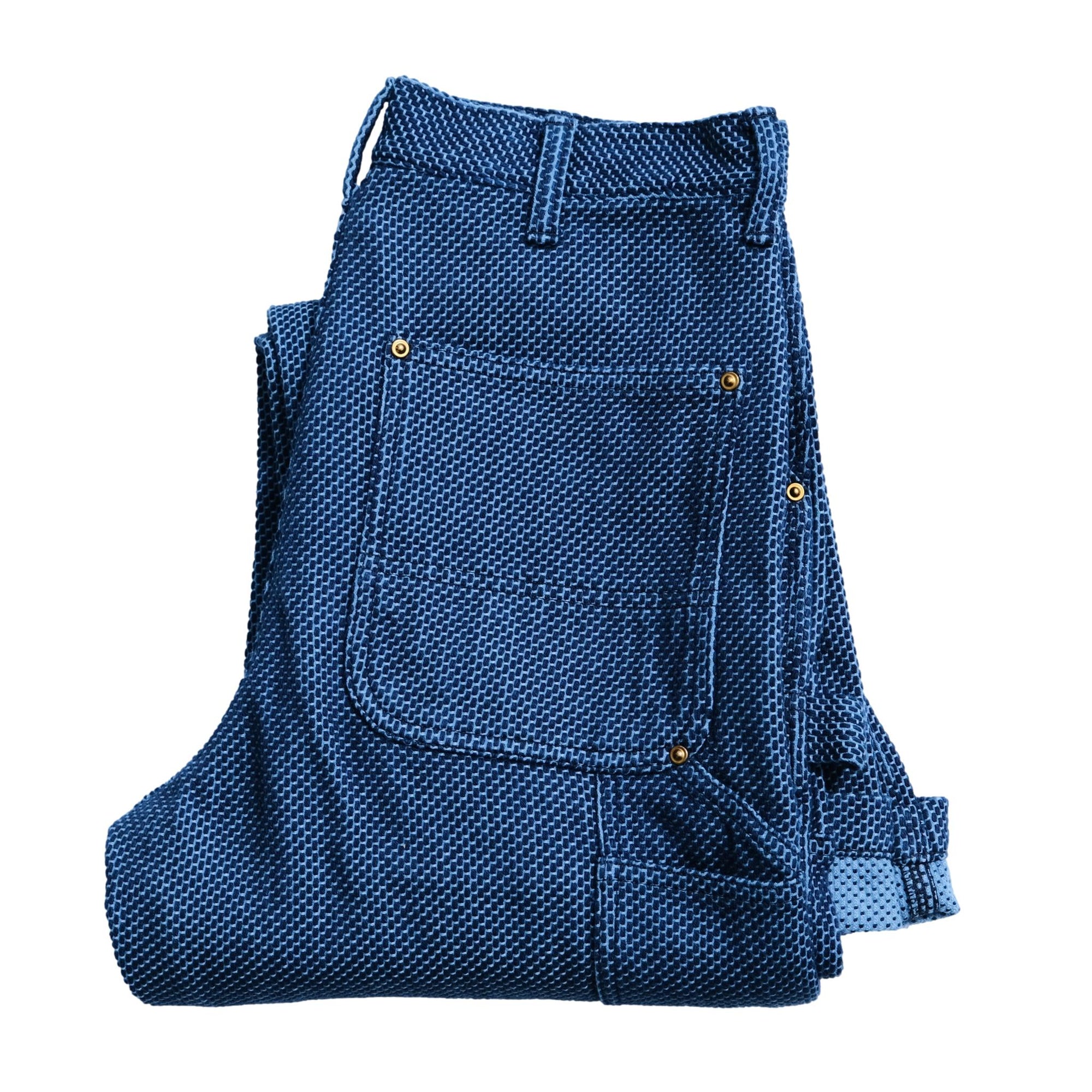 Okayama Denim Heavyweight Indigo Selvedge Sashiko Double Knee Painter Pants - Okayama Denim