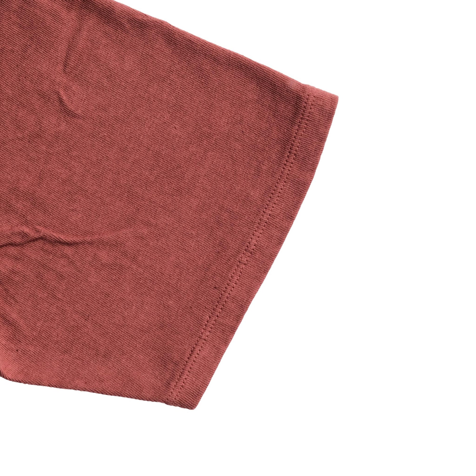 Loop & Weft Loopwheel Double Binder S/S Crewneck Tee (Burgundy) - Okayama Denim