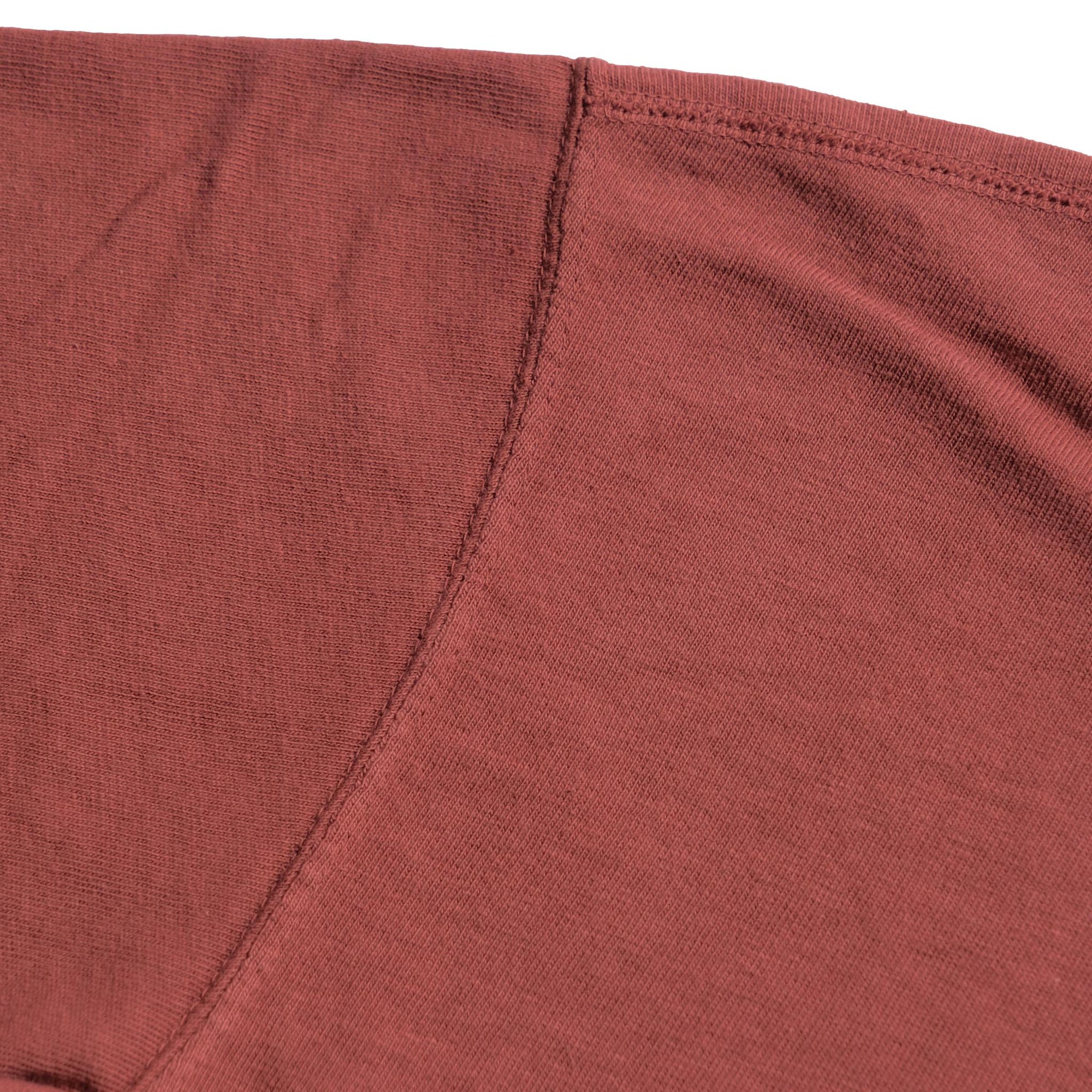Loop & Weft Loopwheel Double Binder S/S Crewneck Tee (Burgundy) - Okayama Denim