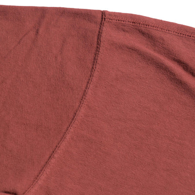 Loop & Weft Loopwheel Double Binder S/S Crewneck Tee (Burgundy) - Okayama Denim