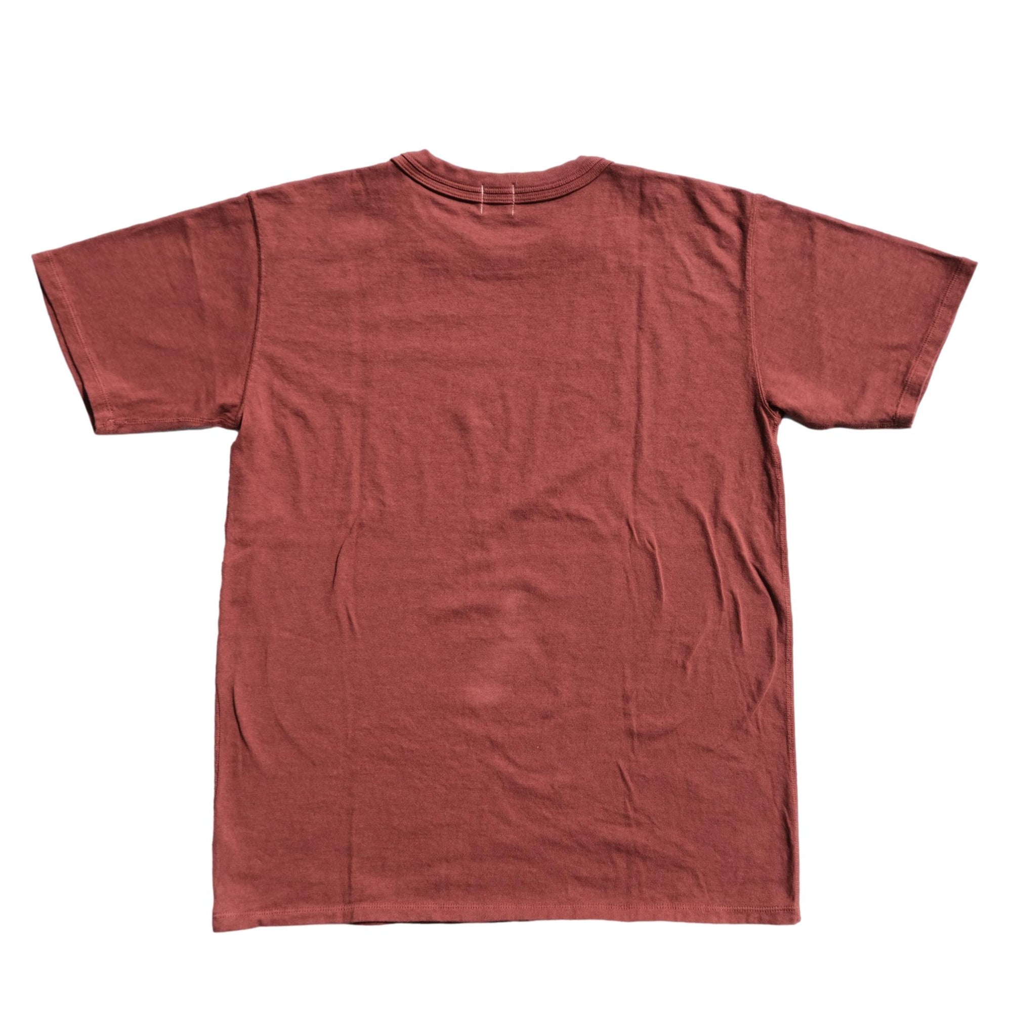 Loop & Weft Loopwheel Double Binder S/S Crewneck Tee (Burgundy) - Okayama Denim