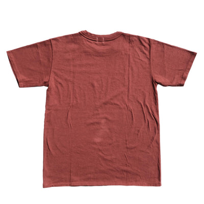Loop & Weft Loopwheel Double Binder S/S Crewneck Tee (Burgundy) - Okayama Denim