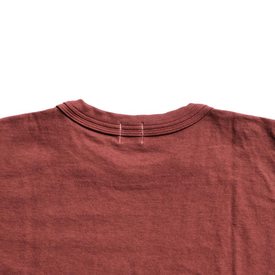 Loop & Weft Loopwheel Double Binder S/S Crewneck Tee (Burgundy) - Okayama Denim