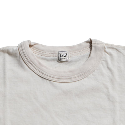 Loop & Weft Loopwheel Double Binder S/S Crewneck Tee (Ivory) - Okayama Denim