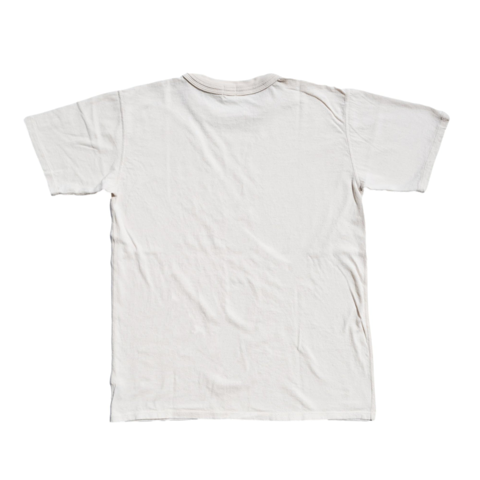 Loop & Weft Loopwheel Double Binder S/S Crewneck Tee (Ivory) - Okayama Denim