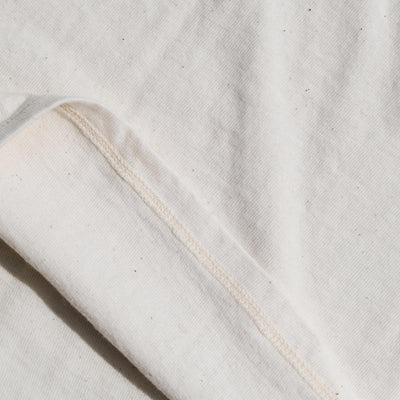 Loop & Weft Loopwheel Double Binder S/S Crewneck Tee (Ivory) - Okayama Denim