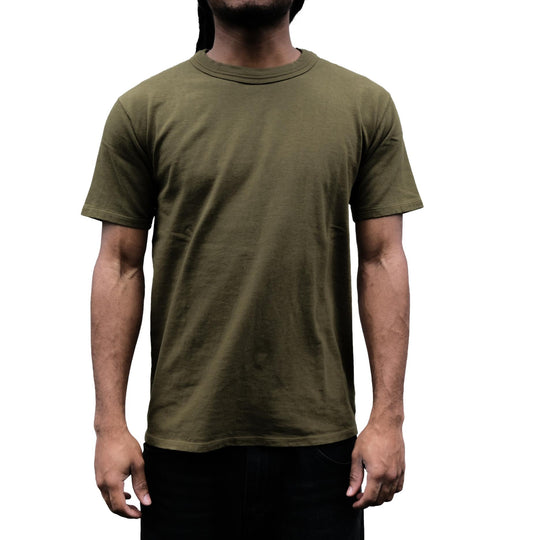 Loop & Weft Loopwheel Double Binder S/S Crewneck Tee (Olive)