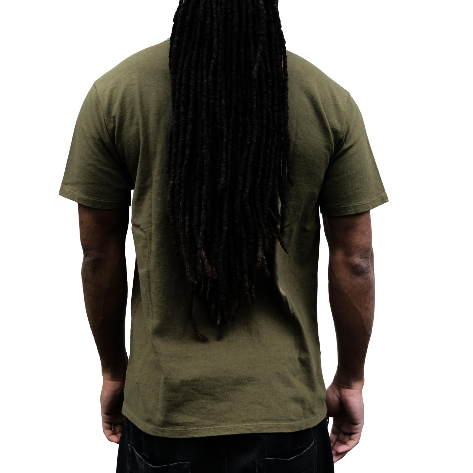 Loop & Weft Loopwheel Double Binder S/S Crewneck Tee (Olive)
