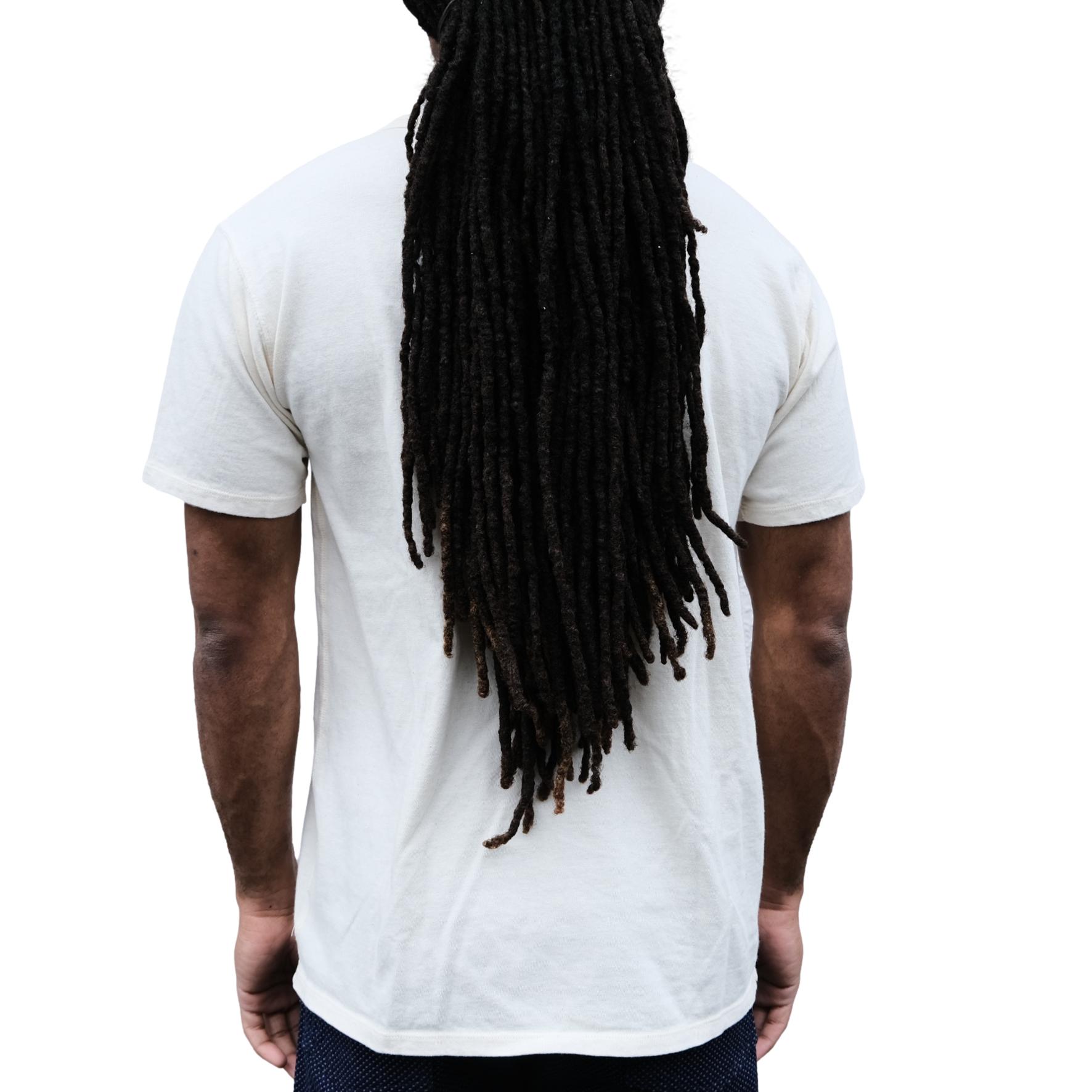 Loop & Weft Loopwheel Double Binder S/S Crewneck Tee (Ivory) - Okayama Denim