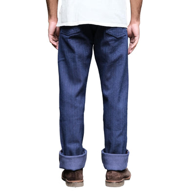 Graphzero 13oz. Indigo x Purple Selvedge Sashiko Pants - Okayama Denim