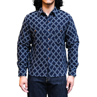 Studio D'Artisan Indigo Diamond Sashiko Shirt