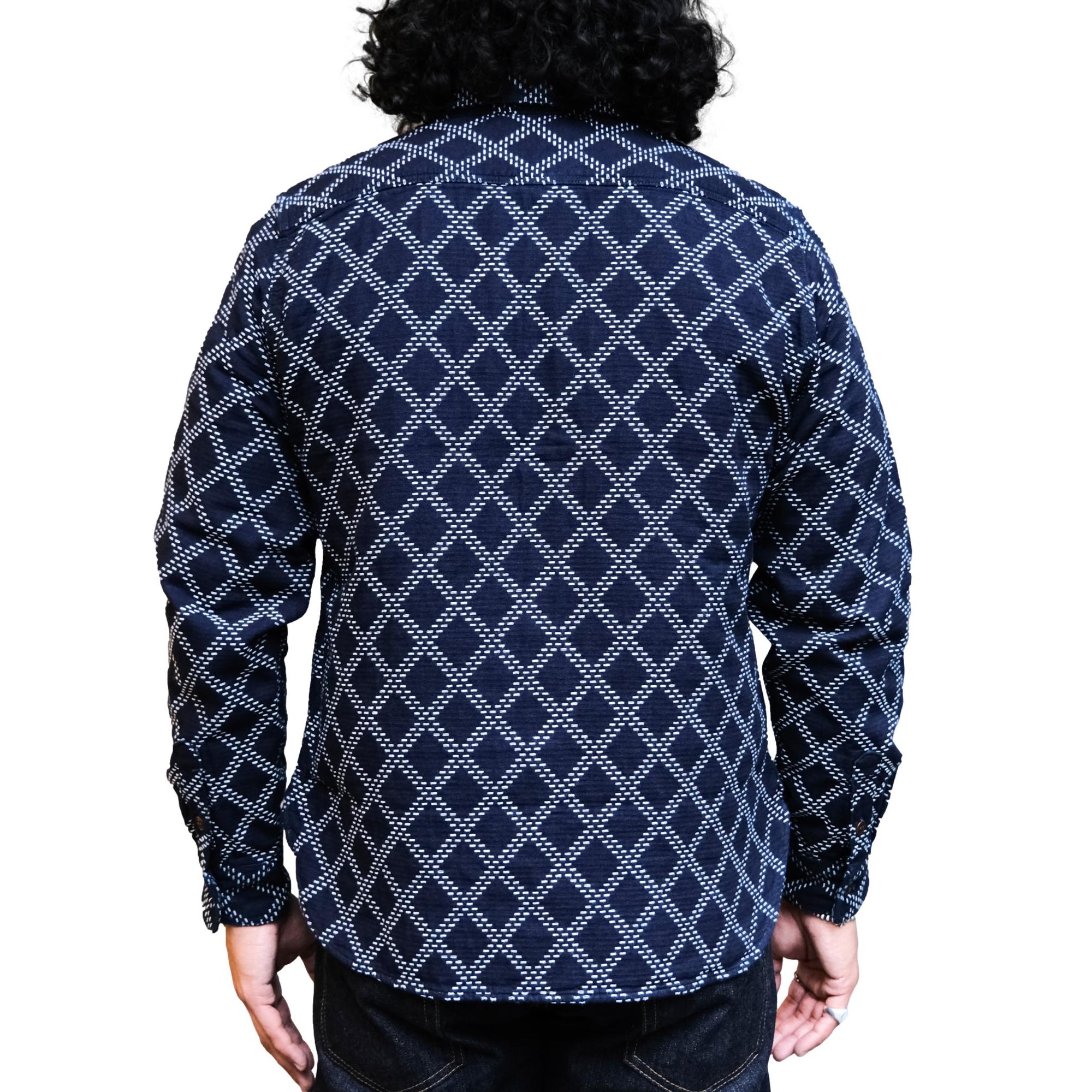 Studio D'Artisan Indigo Diamond Sashiko Shirt