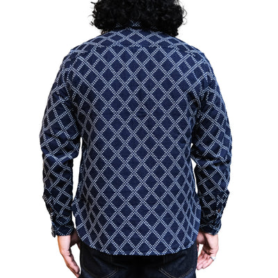 Studio D'Artisan Indigo Diamond Sashiko Shirt