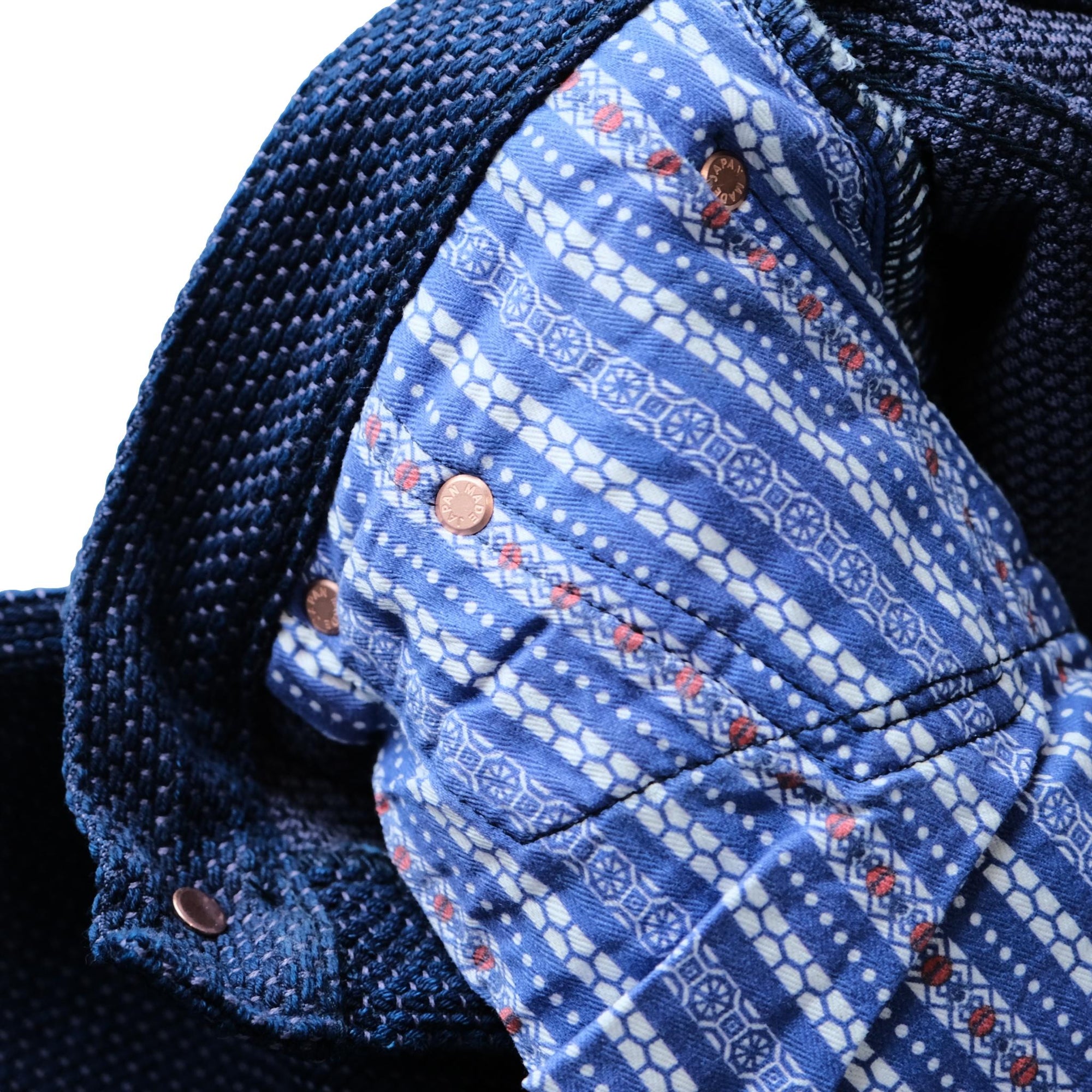 Graphzero 13oz. Indigo x Purple Selvedge Sashiko Pants - Okayama Denim