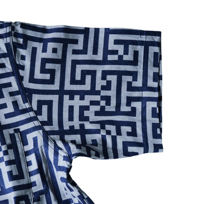 Samurai Jeans SSA26-02 Geometric Pattern Aloha Shirt