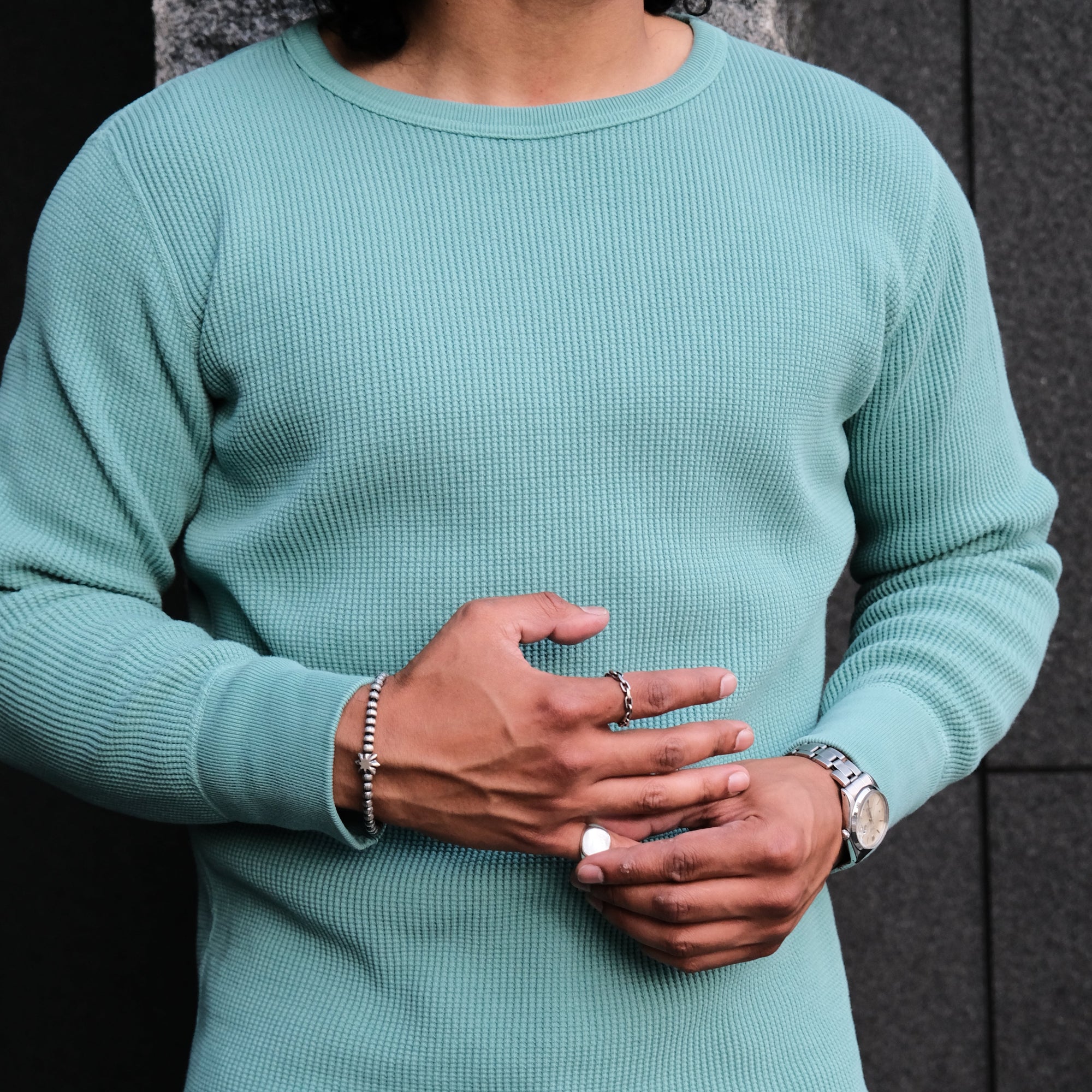 Studio D'Artisan L/S Heavy Thermal Tee (Emerald)