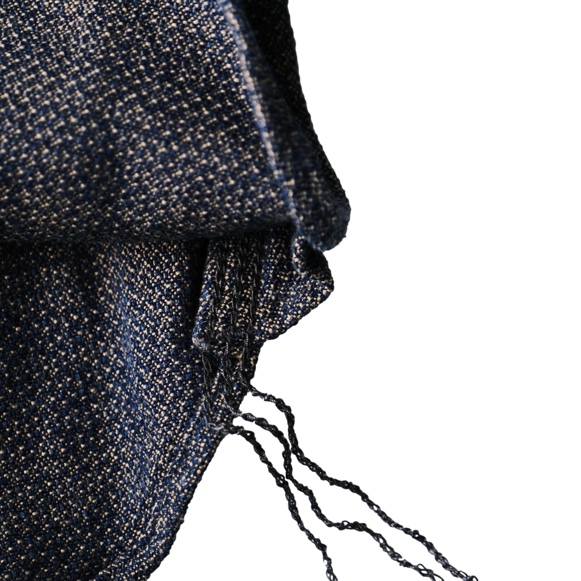 Samurai Jeans SSS26-KSK "Ai-Madara" Natural Indigo x Brown Sashiko Work Shirt