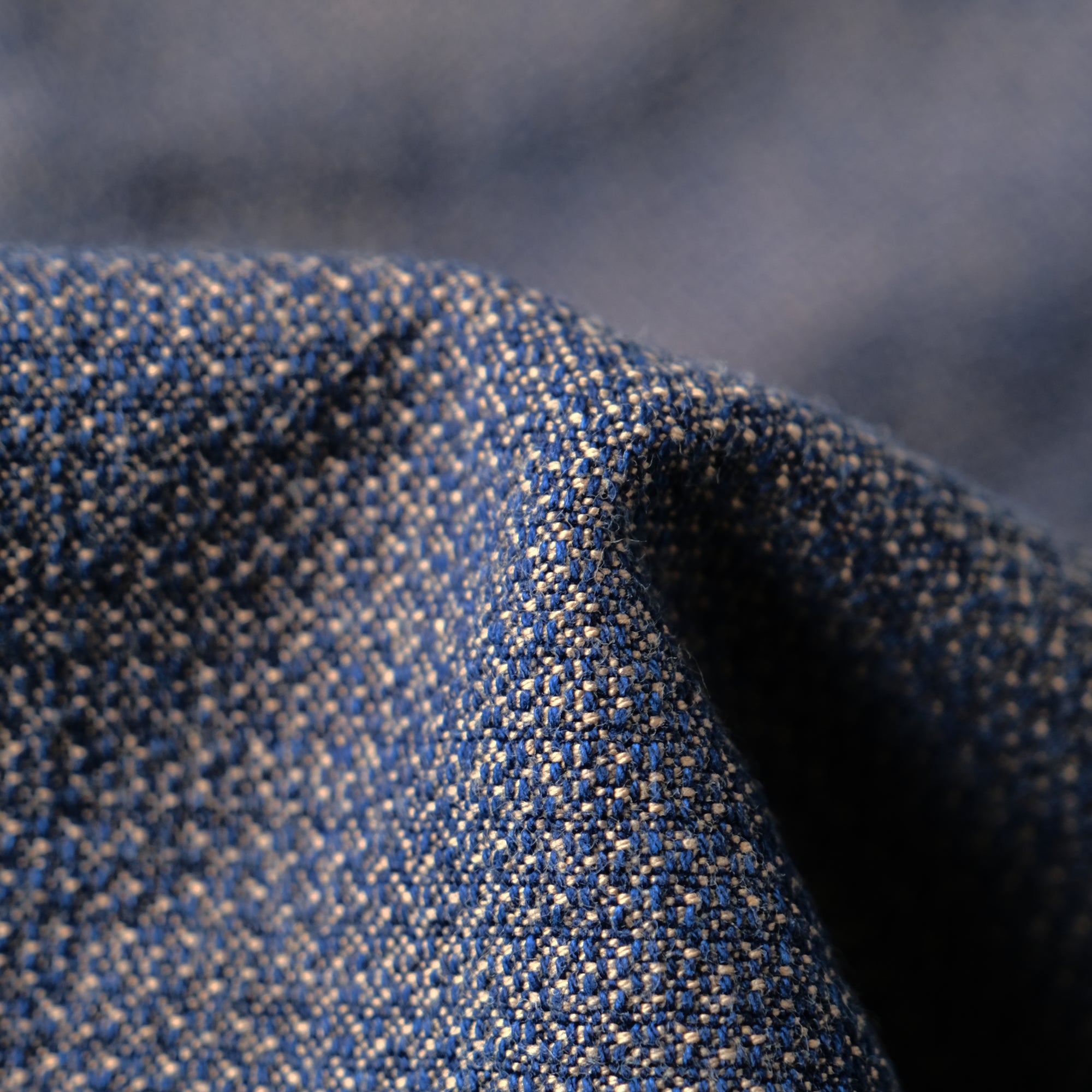 Samurai Jeans SSS26-KSK "Ai-Madara" Natural Indigo x Brown Sashiko Work Shirt