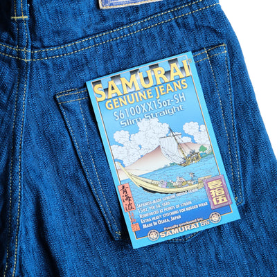 Samurai Jeans S6100XX15oz-SH "Seigaiha" Selvedge Jeans (Slim Straight)