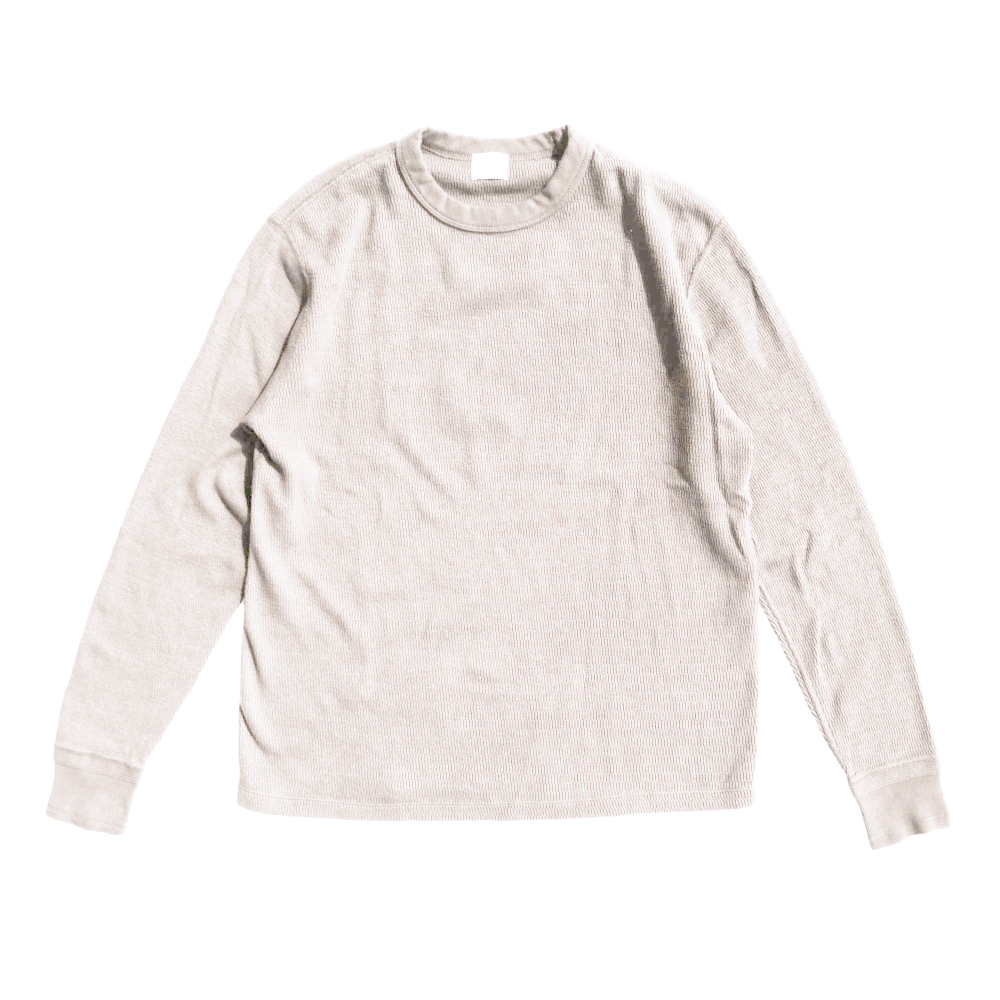 Loop & Weft Supima Long Honeycomb Crewneck Thermal (Ivory)