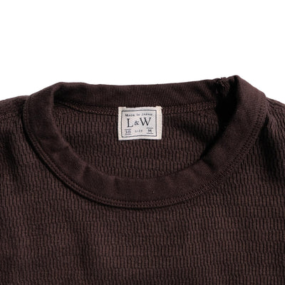 Loop & Weft Supima Long Honeycomb Crewneck Thermal (Brown)